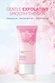 LAIKOU Sakura Moisturizing Facial Cleanser Peeling Gel Deep Cleansing Remove Dead Face Wash Skin Care