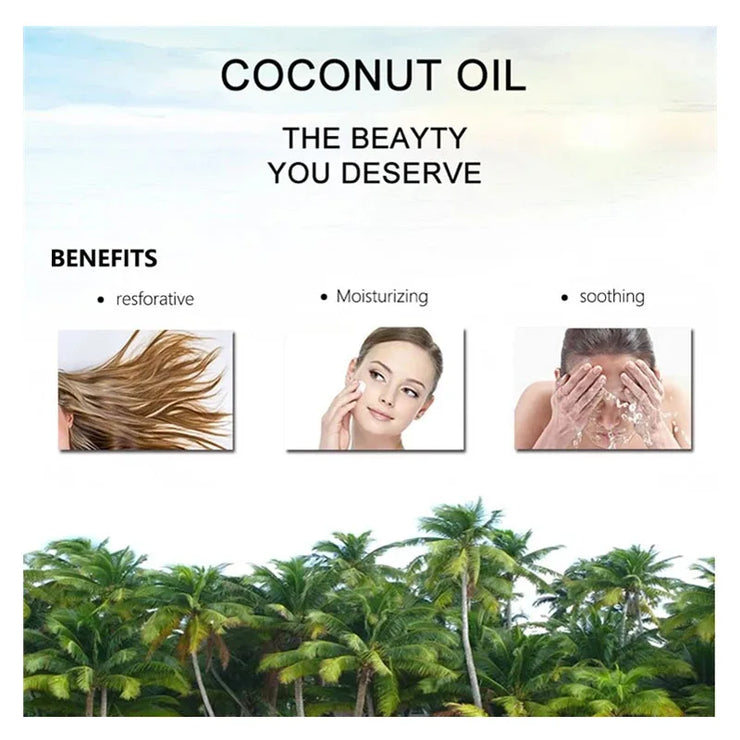 100ml Natural Organic Coconut Oil Body Face Oil Massage Relaxation Skin Coconut Essential Oil