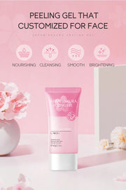 LAIKOU Sakura Moisturizing Facial Cleanser Peeling Gel Deep Cleansing Remove Dead Face Wash Skin Care