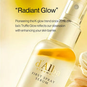 d‘aiba Korean Skincare White Truffle Spray - Hydrating Serum for Dry/Sensitive Skin, Instant Glow, 24H Moisture