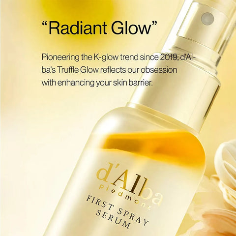 d‘aiba Korean Skincare White Truffle Spray - Hydrating Serum for Dry/Sensitive Skin, Instant Glow, 24H Moisture