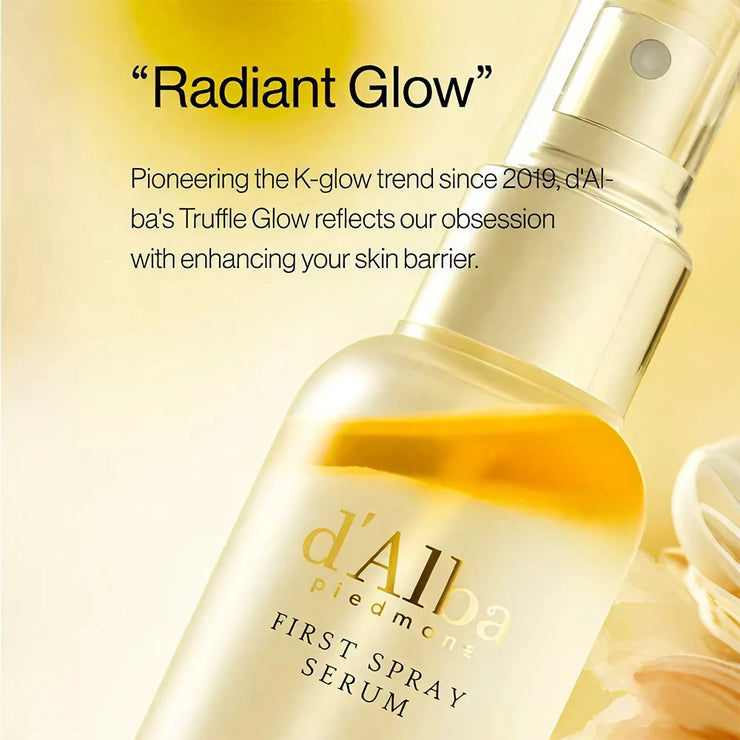 d‘aiba Korean Skincare White Truffle Spray - Hydrating Serum for Dry/Sensitive Skin, Instant Glow, 24H Moisture