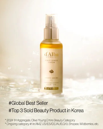 d‘aiba Korean Skincare White Truffle Spray - Hydrating Serum for Dry/Sensitive Skin, Instant Glow, 24H Moisture