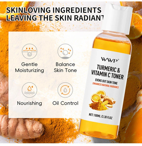 Turmeric Vitamin C Toner-Turmeric Antioxidant Refreshing & Moisturizing,Brightens & Softens Face Care Toner for All Skin Types