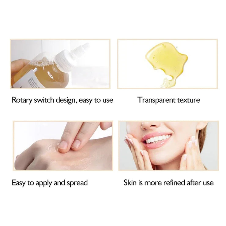 Gentle exfoliation improves skin condition, brightens skin tone, facial skin care glycolic acid 7% toner 240ML