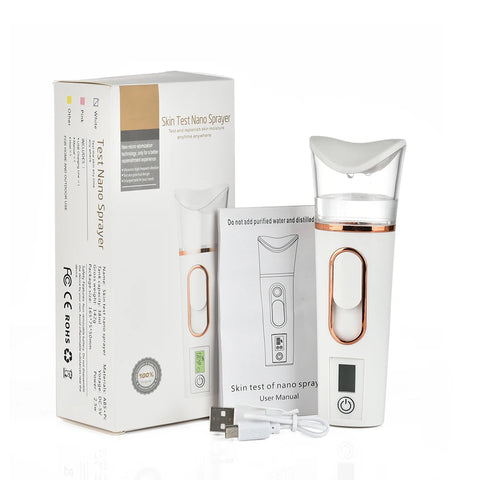 Nano Facial Sprayer Mini Humidifier Portable Wireless Cool Mist Maker Fogger Hydration Humidifier Skin Care UsB Rechargeable Spa