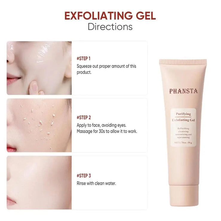 Purifying Exfoliating Gel Gentle Exfoliating Moisturizing Deep Cleaning Scrub Gel Smoothing Nourishing Skin Summer