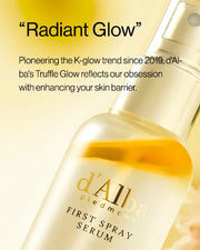 d‘aiba Korean Skincare White Truffle Spray - Hydrating Serum for Dry/Sensitive Skin, Instant Glow, 24H Moisture