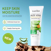 SADOER Exfoliating Aloe Vera Gel Facial Cleanser Deep Cleansing Exfoliant Gentle Tender Face Exfoliation Facial Exfoliator