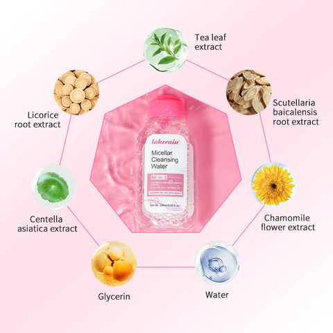 All in One Cleansing Water Deep Makeup Remove Sensitive Soothes Vegetarian Non-stimulating Cleaning Hydrate Cleansing Products
