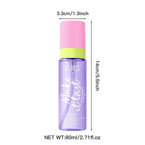 USHAS 80ml Setting Spray Waterproof, Moisturizing Oil-Control & Hydrating  Long-Lasting Makeup Fixer