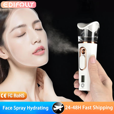 Nano Facial Sprayer Mini Humidifier Portable Wireless Cool Mist Maker Fogger Hydration Humidifier Skin Care UsB Rechargeable Spa
