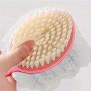 Shower Exfoliating Scrub: Soft Texture, Long Handle, Cleans & Massages, Bathroom Essential