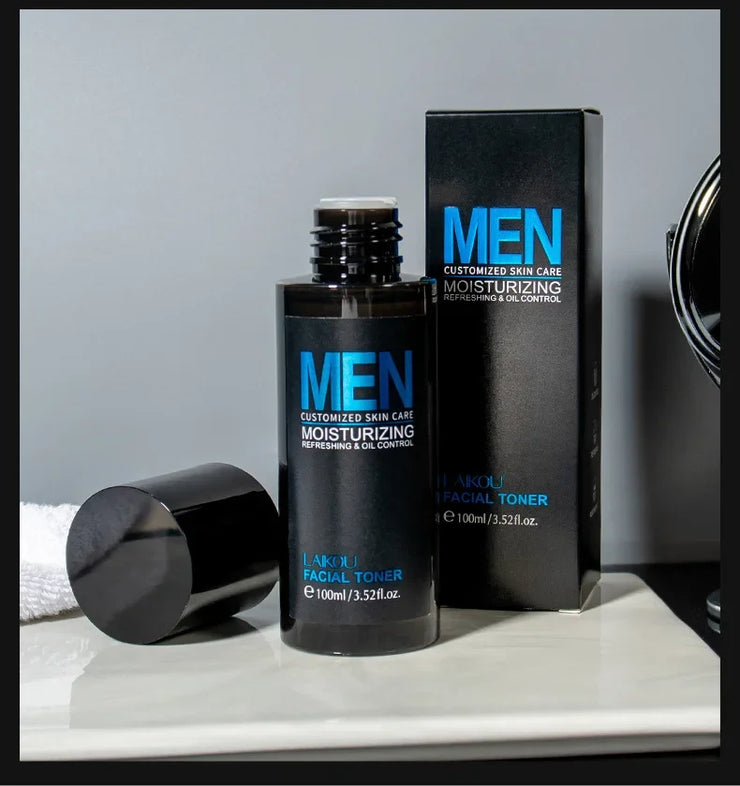 LAIKOU Men Moisturizer Toner Hydrating Improving Dry Oil Control Face Care Refreshing Rejuvenate Korean Skin Care Product 100ml