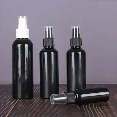 1Pcs Perfume Cosmetic Face Hydration Refillable Spray Bottle 20/30/50/60/100ml Travel Accessories Small Watering Can Black Empty