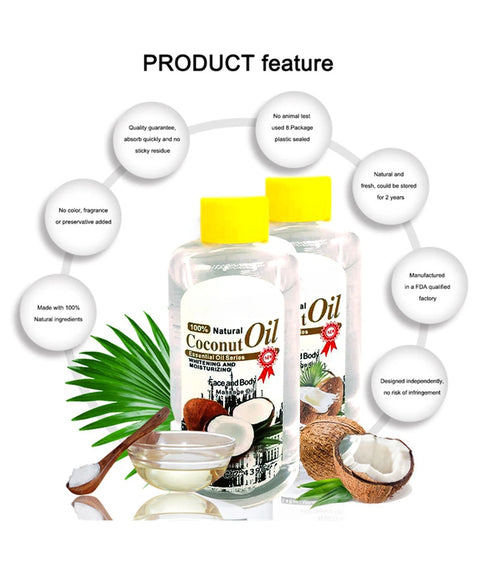 220ml Coconut Oil Massage Moisturizing Repair Skin Care Facial Body SPA Body Oil massage oil essential oils organic face oil