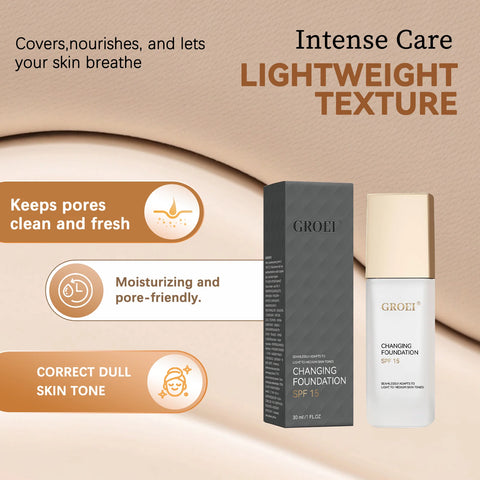 ﻿ Color Changing Foundation  Moisturizer Oil-control Hydrating Color Longwearing Waterproof Travel Coverage make up Base