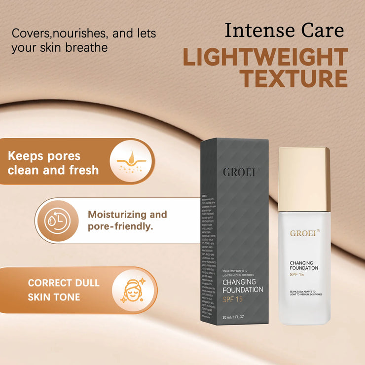 ﻿ Color Changing Foundation  Moisturizer Oil-control Hydrating Color Longwearing Waterproof Travel Coverage make up Base