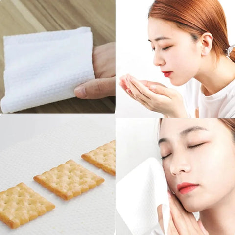 Extra Thick Cleansing Towels - 100% Chemical-Free For Skincare & Makeup Removal | Travel & Home Use