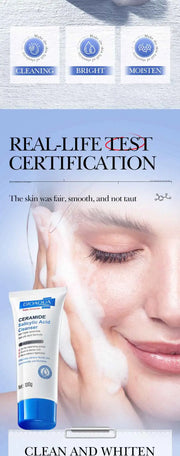 Salicylic Acid Cleansing Facial Cleanser Oil Control Anti-Acne Skin Care Whitening Cleanser Gentle Mild Facial Cleanser