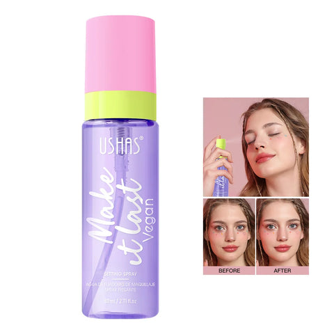 USHAS 80ml Setting Spray Waterproof, Moisturizing Oil-Control & Hydrating  Long-Lasting Makeup Fixer