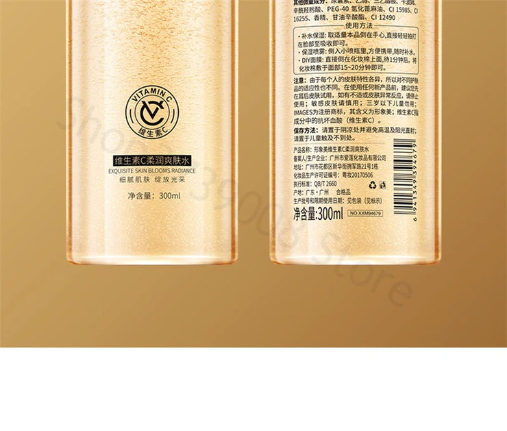Vitamin C Toner Hydrating Moisturizing Refreshing Shrinking Pores VC Face Tonic Whitening Brighten Facial Makeup Water Skin Care