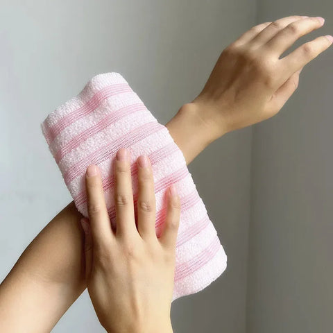 Exfoliating Washcloth Back Scrubber for Shower for Men Silver-ion Multi-Function Foam Bath Towel Ultra-Long Exfoliating Towels