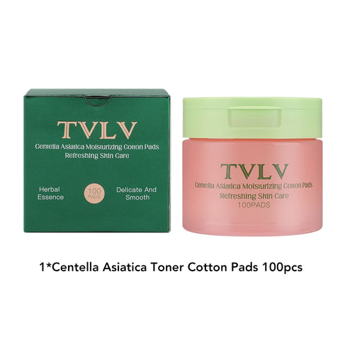 100Pcs Skincare Toner Pads with Centella Asiatica Niacinamide Cleansing Cotton Pads Deep Hydrating Moisturizing Toner Cotton Pad
