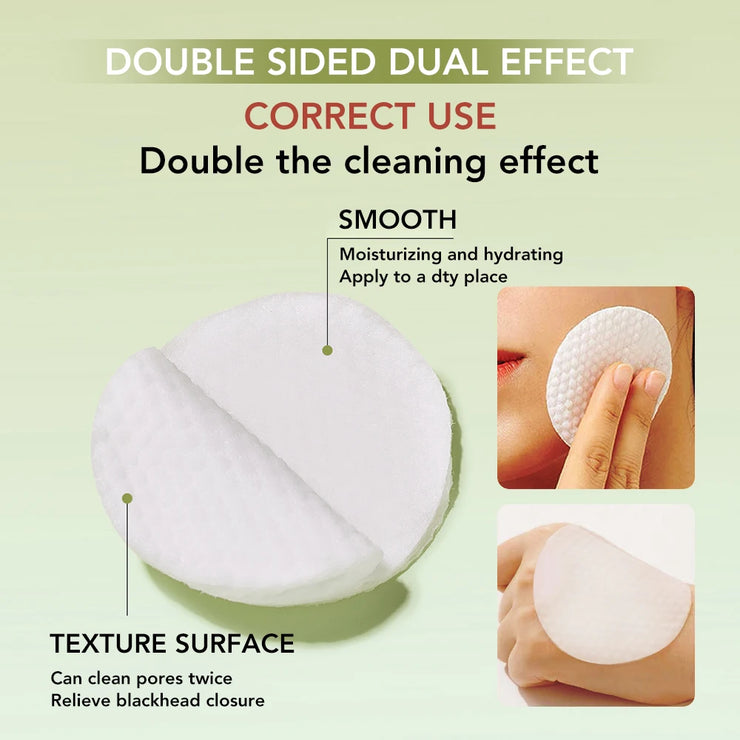 100Pcs Skincare Toner Pads with Centella Asiatica Niacinamide Cleansing Cotton Pads Deep Hydrating Moisturizing Toner Cotton Pad