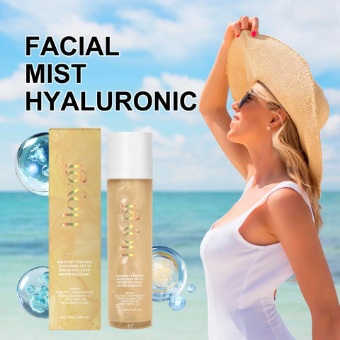 Hydrating Facial Mist Hyaluronic Acid Lightweight Moisturizing Spray Sensitive Skin Fast Absorbing Non Greasy Refreshing Boost