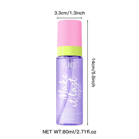 USHAS 80ml Setting Spray Waterproof, Moisturizing Oil-Control & Hydrating  Long-Lasting Makeup Fixer