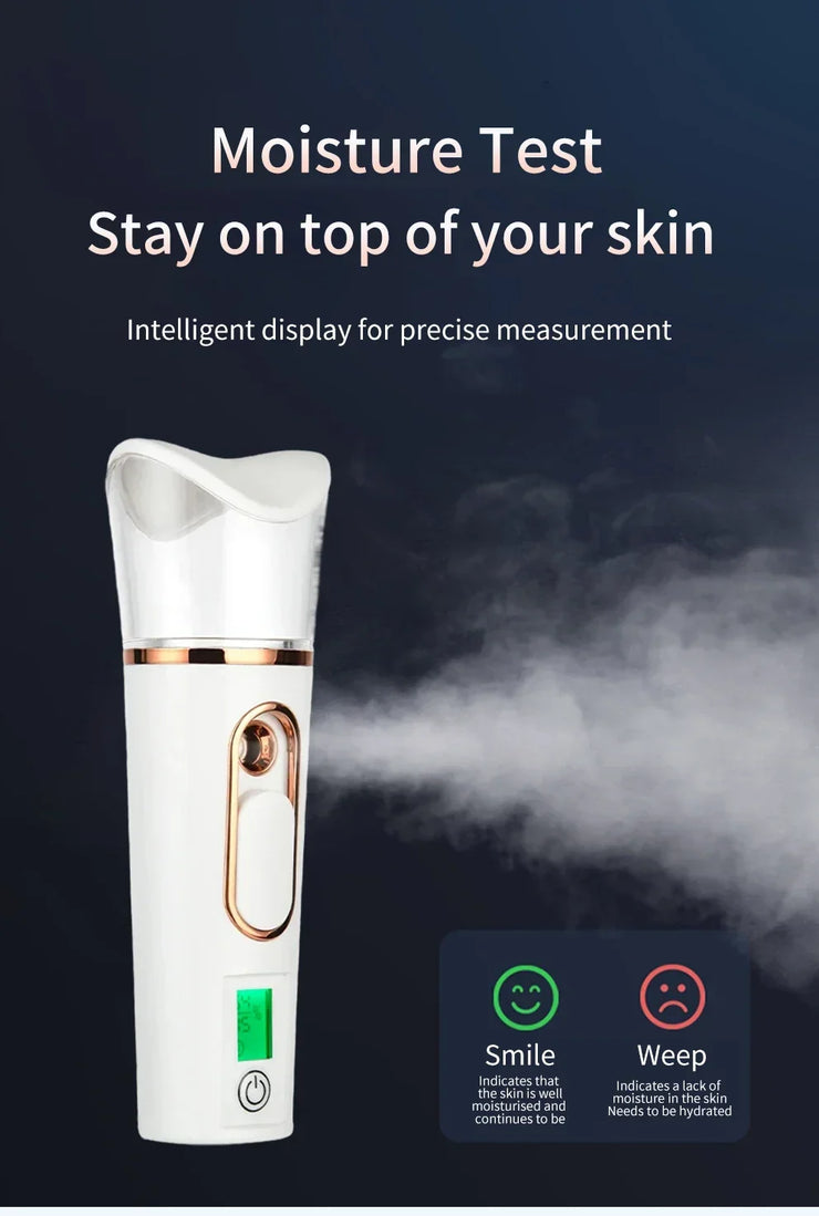 Mist Sprayer Handheld Nano Beauty Instrument Rechargeable Humidifier Nebulizer Portable Hydrating Women Beauty Water Skin Care