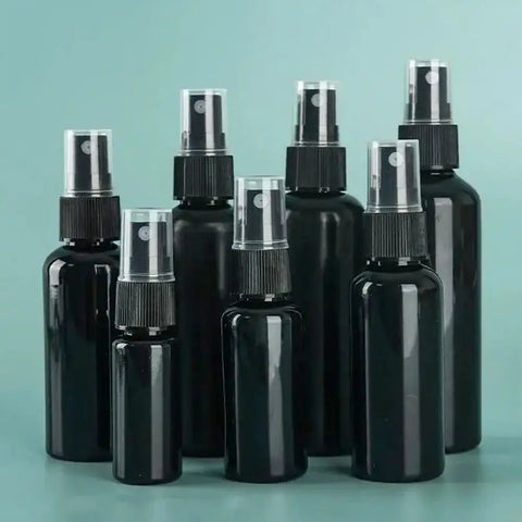 1Pcs Perfume Cosmetic Face Hydration Refillable Spray Bottle 20/30/50/60/100ml Travel Accessories Small Watering Can Black Empty