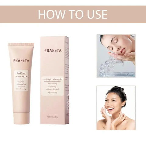 Face Exfoliating Gel Deep Cleansing Pores,Remove Dead Skin Purify Gentle Exfoliate Oil Control Moisturizing Face Scrub Skin Care