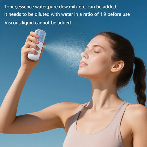 Portable Facial Nano Spray Face Moisturizing Hydrating Cool Spray 30ML Mist Sprayer Facial Mister Steamer for Skin Care, Makeup