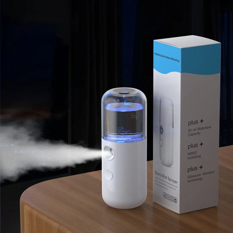 Portable Facial Nano Spray Face Moisturizing Hydrating Cool Spray 30ML Mist Sprayer Facial Mister Steamer for Skin Care, Makeup