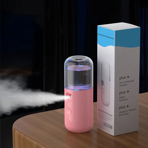 Portable Facial Nano Spray Face Moisturizing Hydrating Cool Spray 30ML Mist Sprayer Facial Mister Steamer for Skin Care, Makeup