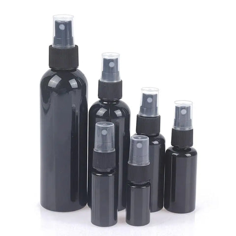 1Pcs Perfume Cosmetic Face Hydration Refillable Spray Bottle 20/30/50/60/100ml Travel Accessories Small Watering Can Black Empty