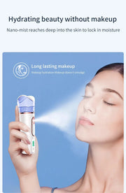 Mist Sprayer Handheld Nano Beauty Instrument Rechargeable Humidifier Nebulizer Portable Hydrating Women Beauty Water Skin Care
