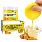 Turmeric Kojic Acid Cleansing Pads Exfoliating Pads Facial Sponges For Cleansing Exfoliating Daily Cleansing Skin Care Tools