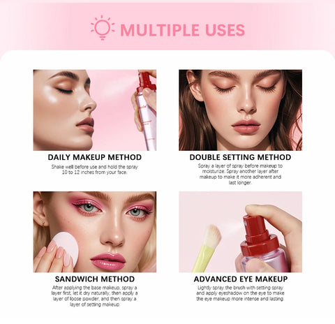 Mattifying Setting Spray Waterproof Makeup Long Lasting Oil Control Moisturizing Non-Sticky Spray Fixer Spray For All Skinprimer