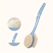 Shower Exfoliating Scrub: Soft Texture, Long Handle, Cleans & Massages, Bathroom Essential