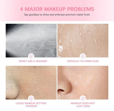Mattifying Setting Spray Waterproof Makeup Long Lasting Oil Control Moisturizing Non-Sticky Spray Fixer Spray For All Skinprimer