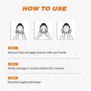 Turmeric Cleanser Sulfur Cleanser Facial Brightening Skin Tone Daily Face Wash Foam with Brush Deep Chean Skin Care