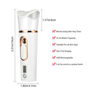 Nano Facial Sprayer Mini Humidifier Portable Wireless Cool Mist Maker Fogger Hydration Humidifier Skin Care UsB Rechargeable Spa