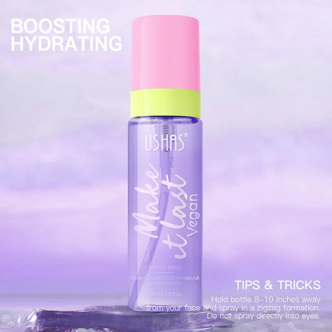 USHAS 80ml Setting Spray Waterproof, Moisturizing Oil-Control & Hydrating  Long-Lasting Makeup Fixer