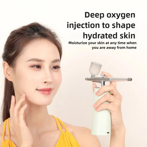 High-Pressure Oxygen Moisturizer, Handheld Spray Device, USB-C Rechargeable Facial Hydration Spray , Portable Skincare Device