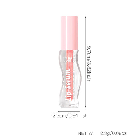 USHAS,Moisturizing lip gloss, hydrating and moisturizing, lip care, increase lip gloss, waterproof and non-stick cup