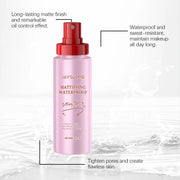 Makeup Setting Spray Waterproof Sweat-Proof Flawless Matte Effect All Day Refreshing Oil Control Non-sticky Makeup Fixing Mist