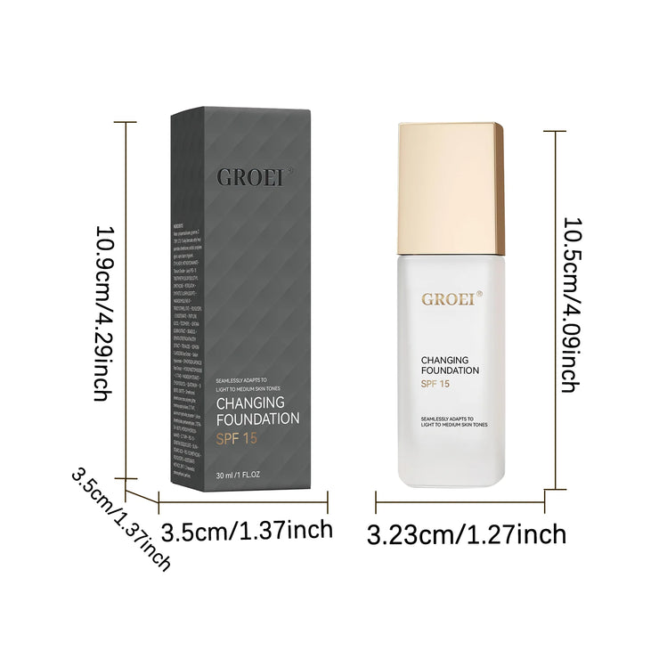 ﻿ Color Changing Foundation  Moisturizer Oil-control Hydrating Color Longwearing Waterproof Travel Coverage make up Base
